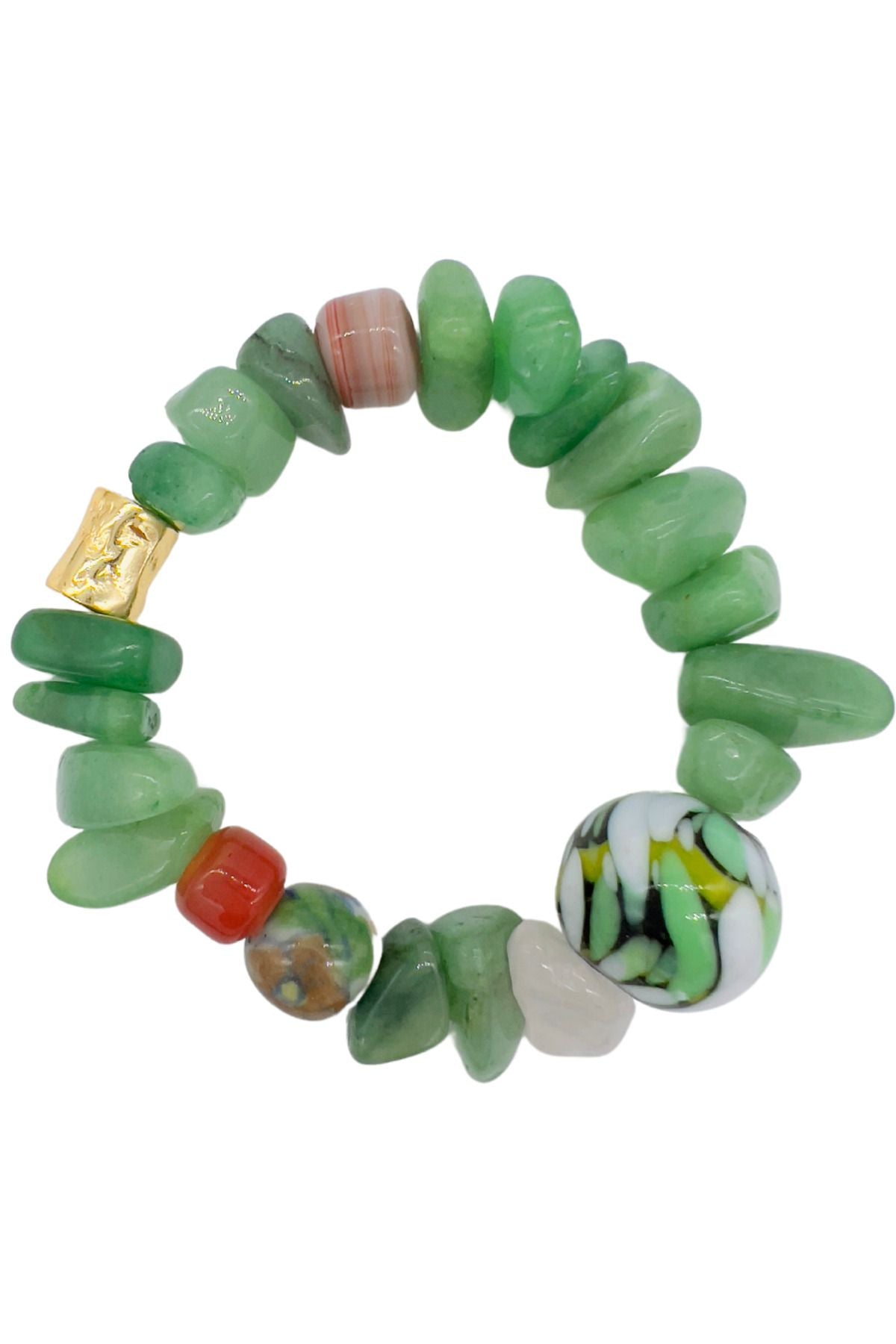 Every Bracelet Doğal Aventurin Taşlı ve Mısır Cam Boncuklu Bileklik