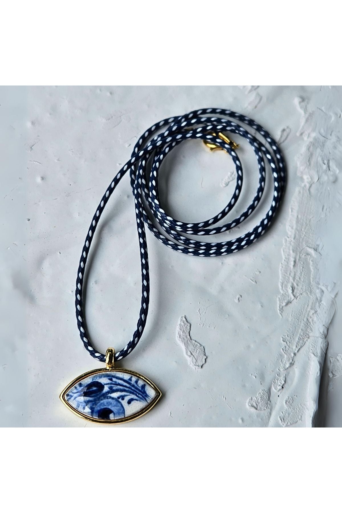 CherMarine Necklace Seramik Üzeri El Boyaması Kolye