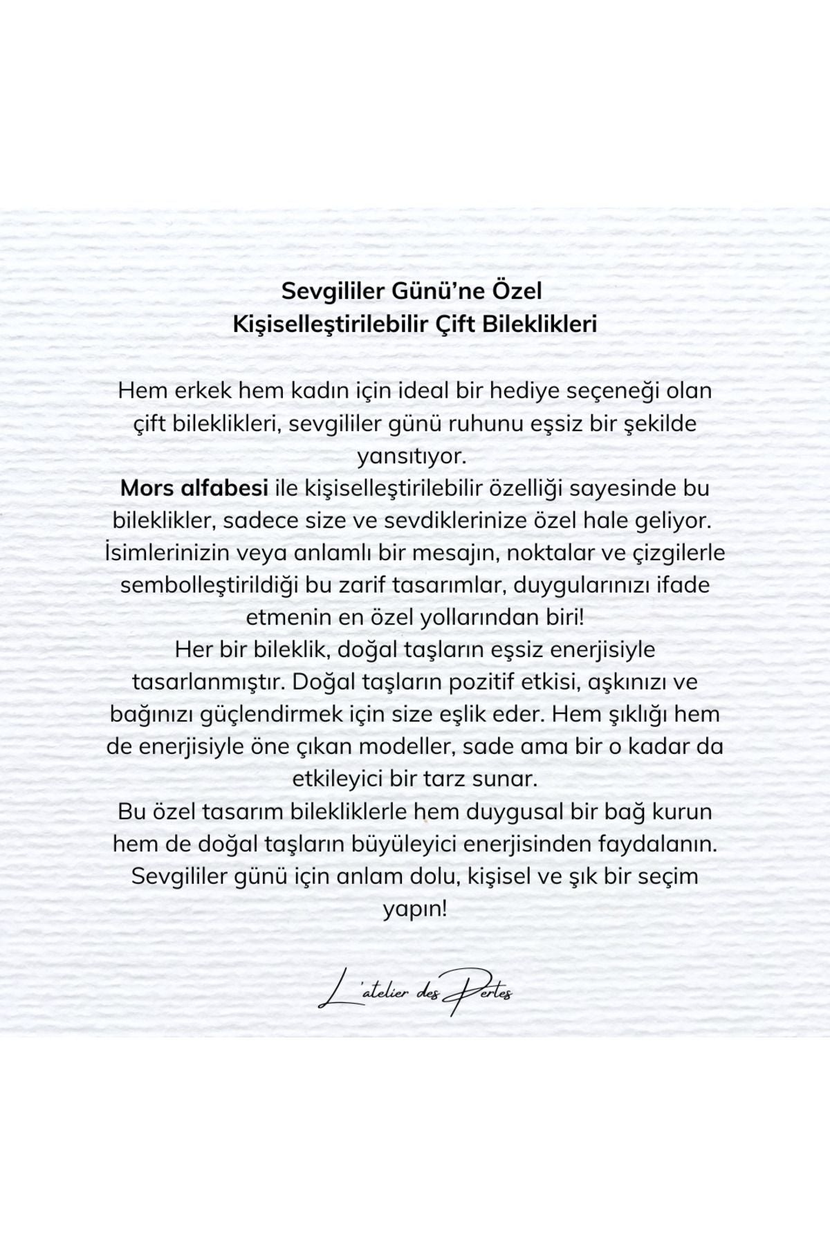 Amour Codé Doğal Kaplan Gözü ve Hematit Taşlı Kişiselleştirilebilir Mors Alfabesi Bileklik