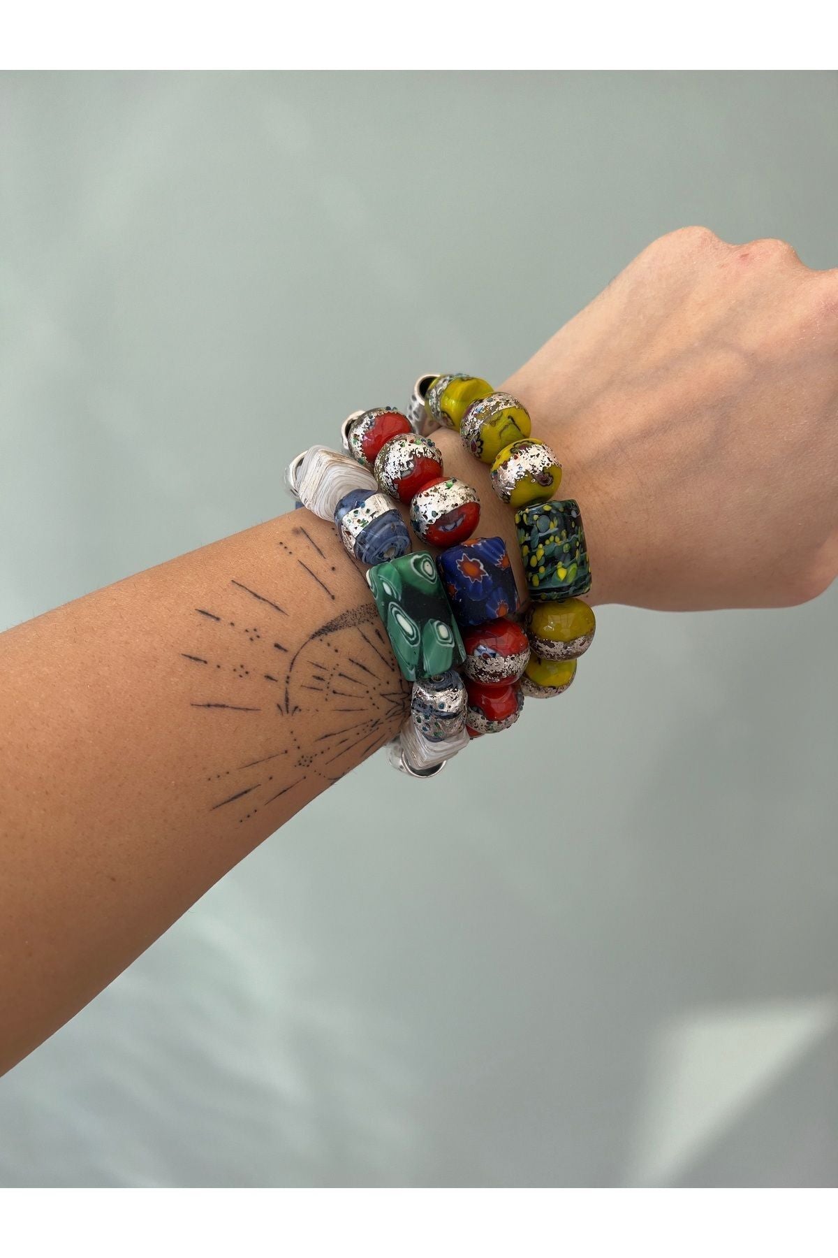 ChichyJaune Bracelet Gana Cam Boncuklu Bileklik