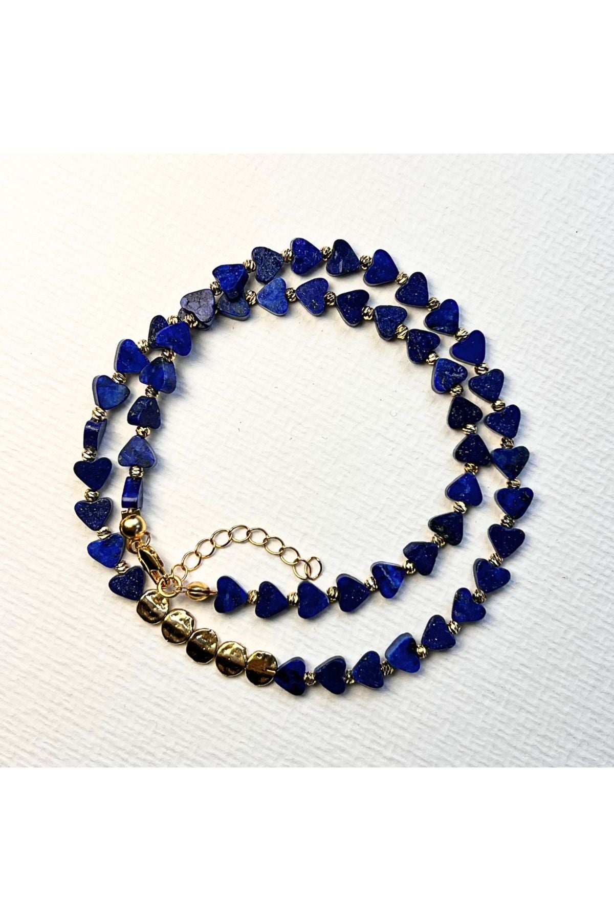 Cœur Lapis Lazuli Doğal Taşlı Kolye