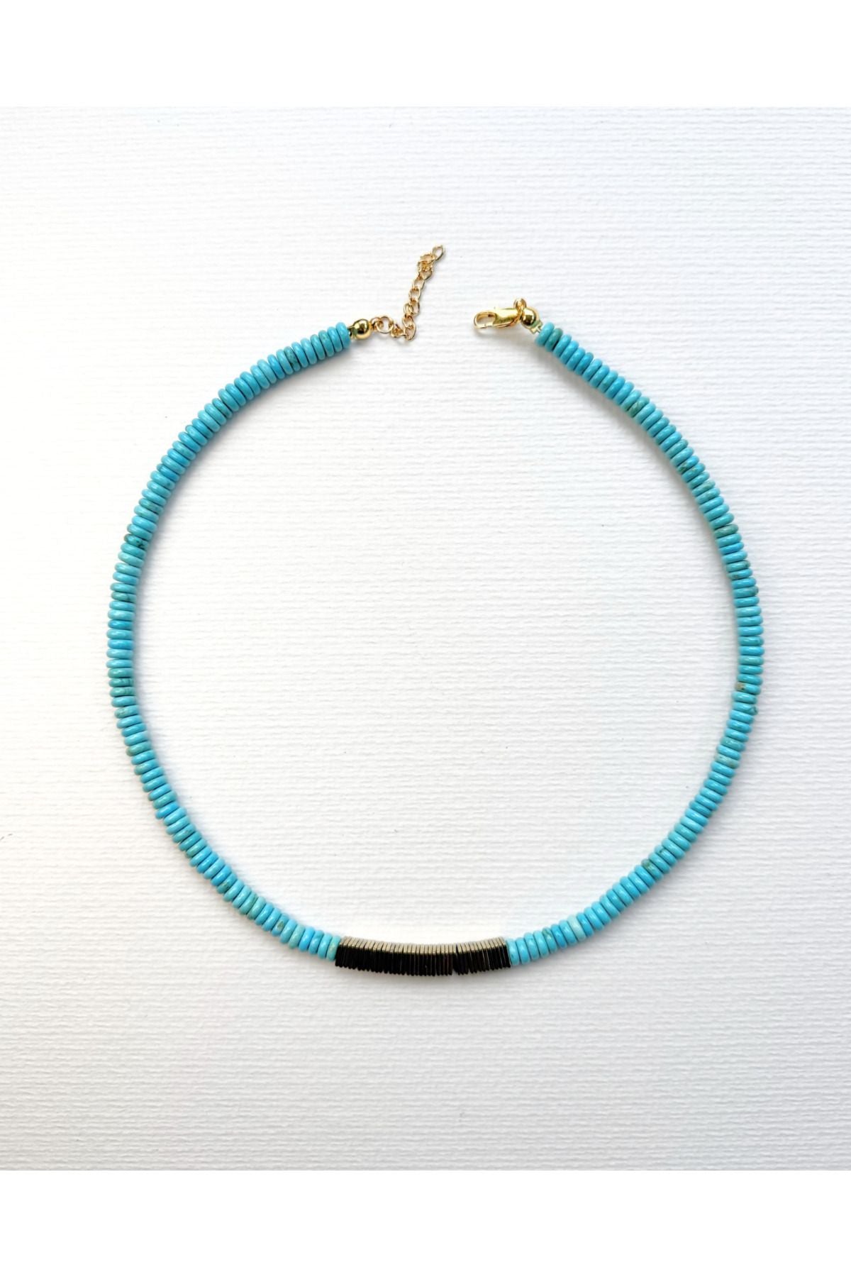 TurquoiseVoler Turkuaz ve Hematit Taşlı Kolye