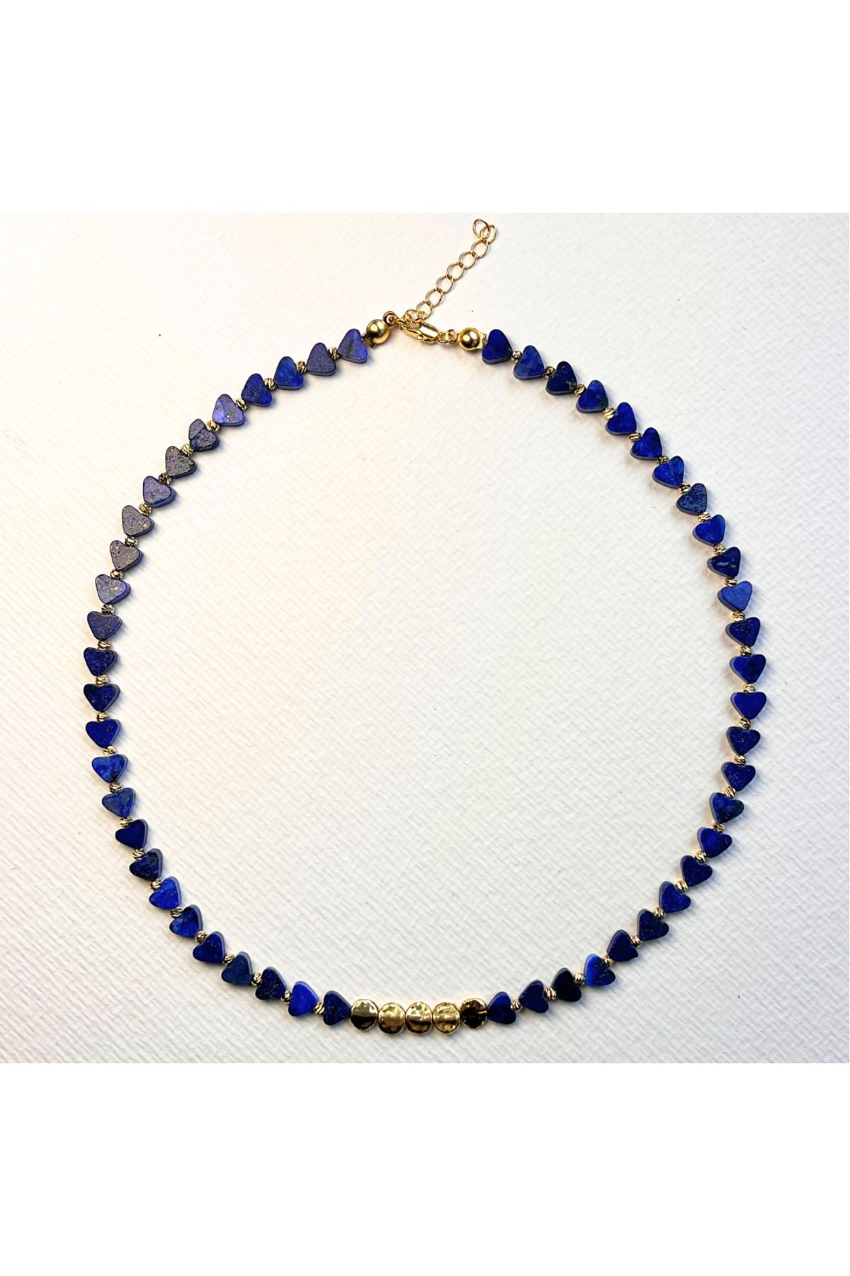 Cœur Lapis Lazuli Doğal Taşlı Kolye