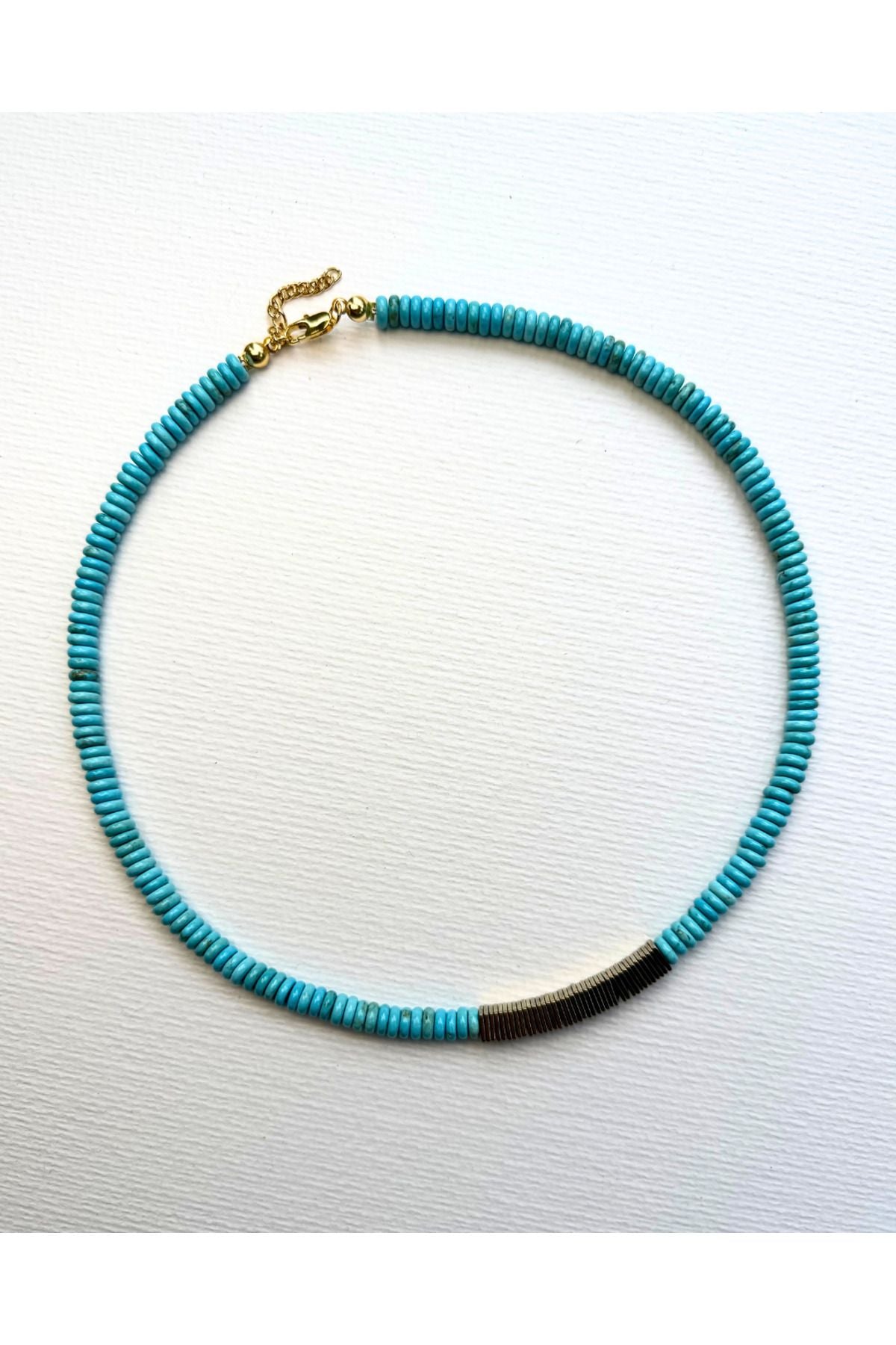 TurquoiseVoler Turkuaz ve Hematit Taşlı Kolye