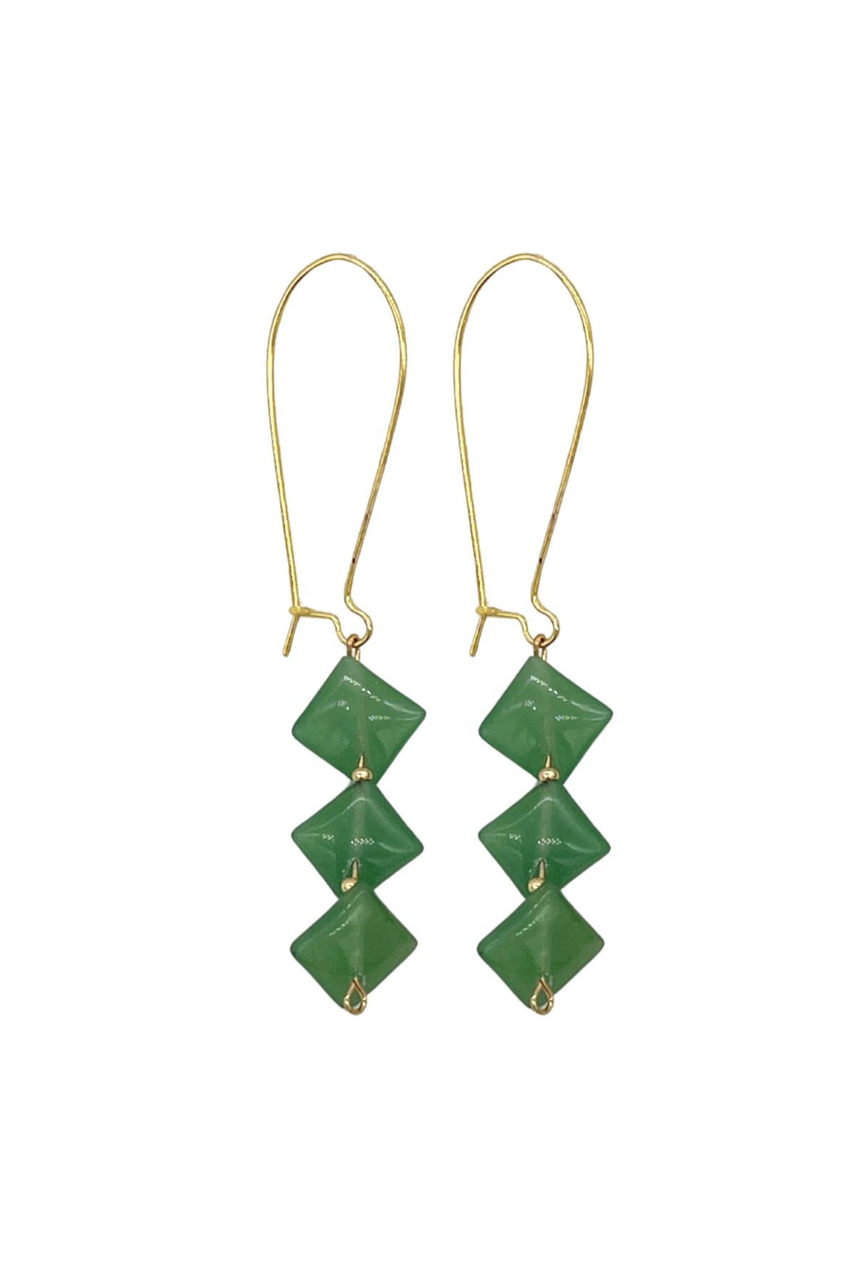 Rennes Earring Aventurin Doğal Taşlı Küpe