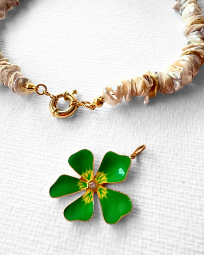Fleur d’Or Yaprak İncili Kolye