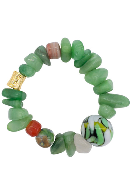 Every Bracelet Doğal Aventurin Taşlı ve Mısır Cam Boncuklu Bileklik