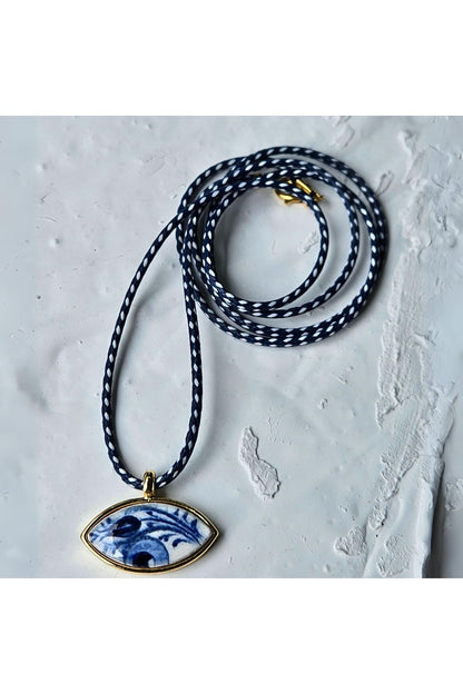 CherMarine Necklace Seramik Üzeri El Boyaması Kolye