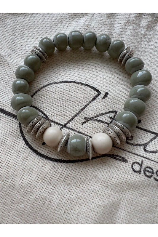 Valence Bracelet Toprak ve Ceyt Doğal Taşlı Bileklik