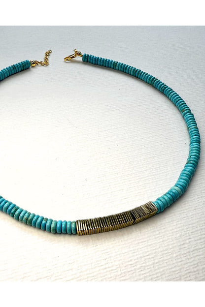 TurquoiseVoler Turkuaz ve Hematit Taşlı Kolye