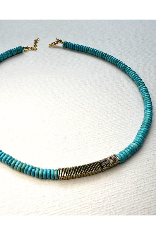 TurquoiseVoler Turkuaz ve Hematit Taşlı Kolye