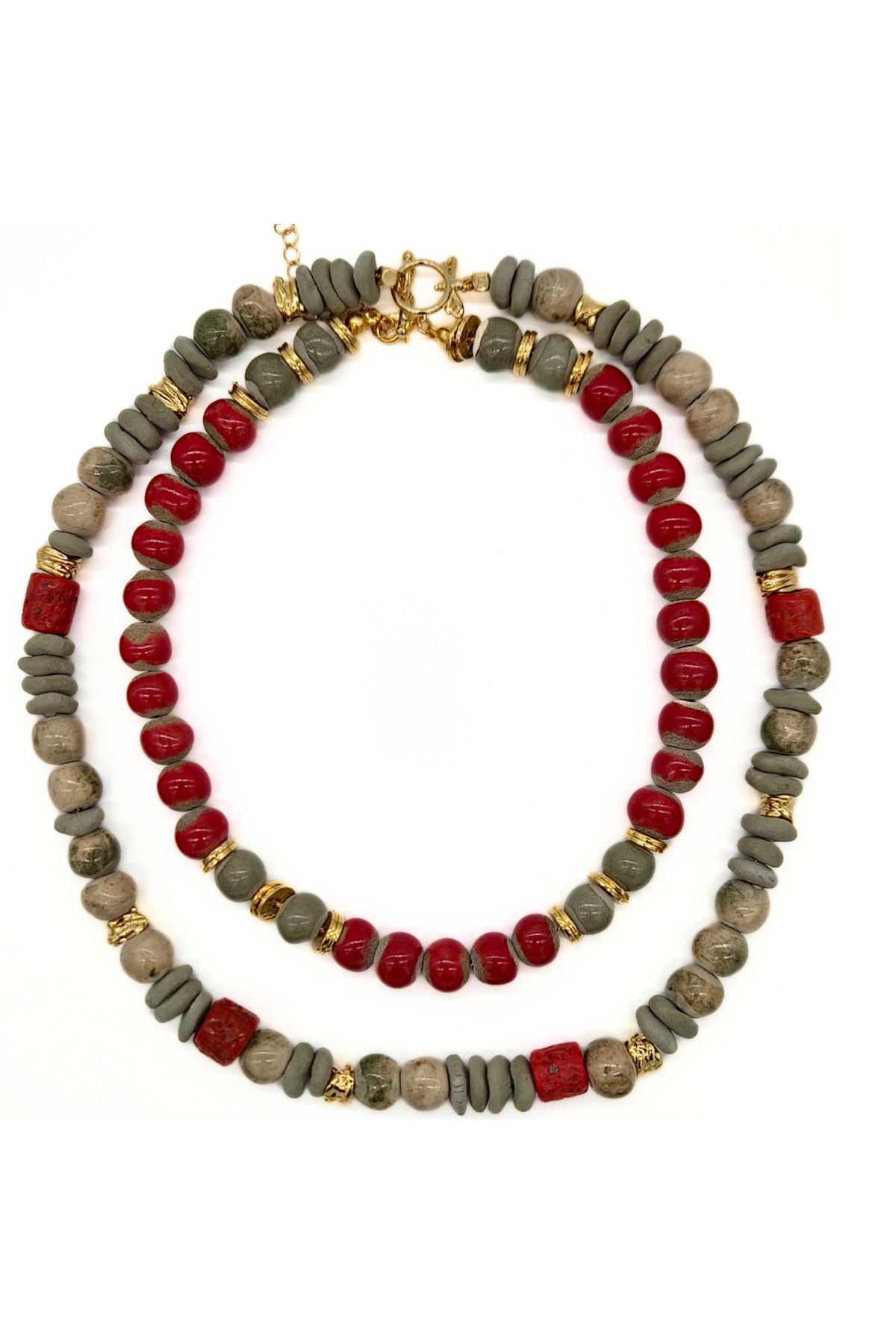 Côte-d'Or Necklace El Yapımı Toprak Boncuklu Kolye