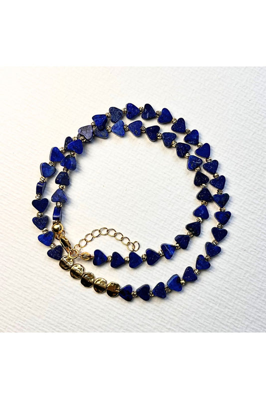Cœur Lapis Lazuli Doğal Taşlı Kolye
