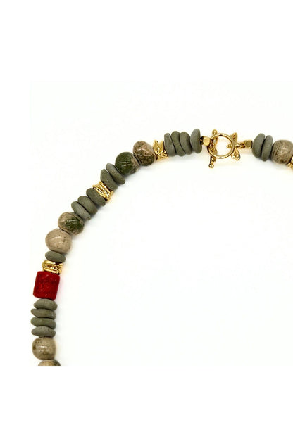 Poitiers Necklace El Yapımı Toprak ve Cam Boncuklu Kolye
