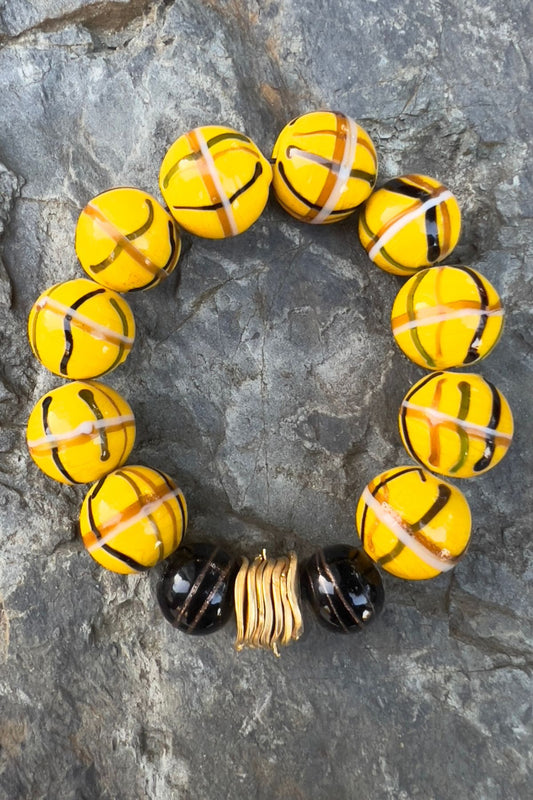 Ajaccio Bracelet El Yapımı Hint Cam Boncuk Bileklik