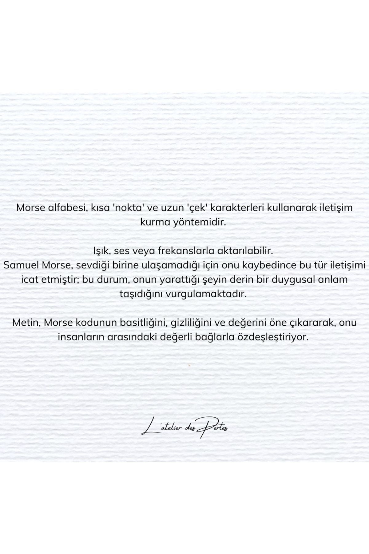 Chiffre d'Amour Doğal Mercan ve Hematit Taşlı Kişiselleştirilebilir Mors Alfabesi Bileklik