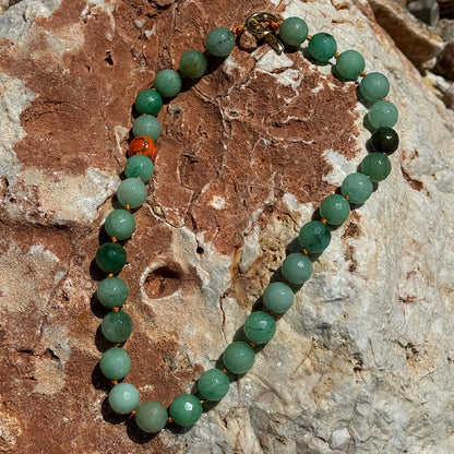 Moeselle Necklace Yeşil Aventurin Doğal Taşlı Kolye